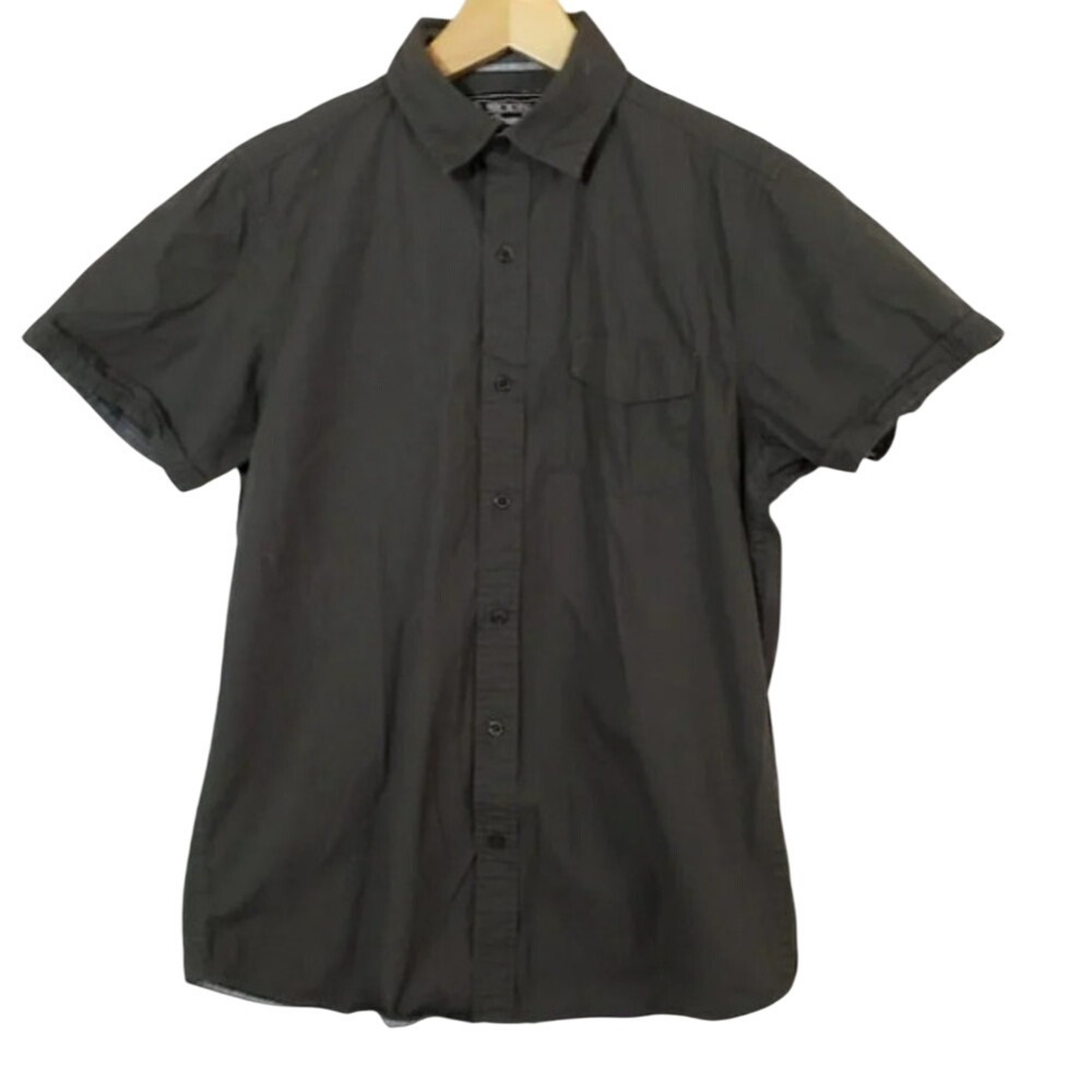 Broken Threads Premium Denim Goods Button Up Shirt Mens Small Olive Green‎